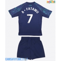 Camisa de time de futebol Leicester City Issahaku Fatawu #7 Replicas 2º Equipamento Infantil 2025-26 Manga Curta (+ Calças curtas)